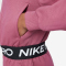 NIKE Pro Dri-FIT Fleece Hoodie Mädchen 641 - peony/peony/black/white L (146-156 cm)