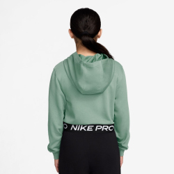 NIKE Pro Dri-FIT Fleece Hoodie Mädchen 006 - steam/steam/black/white L (146-156 cm)