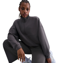 NIKE Dri-FIT 1/2-Zip Trainingsshirt Damen 036 - thunder grey/dark shadow L