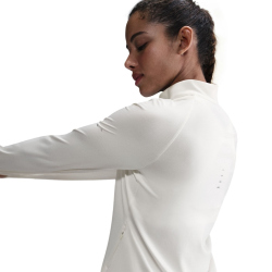 NIKE Swift Dri-FIT UV 1/2-Zip Laufshirt Damen 133 - sail/reflective silv L