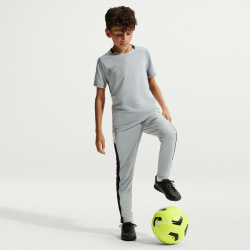 NIKE Academy 25 Dri-FIT kurzarm Trainingsshirt Kinder 077 - lt smoke grey/black/white/metallic gold XS (122-128 cm)
