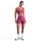 NIKE Pro Indy Plunge Medium Support Padded Sport-BH Damen 634 - sweet beet/desert berry/white M