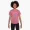 NIKE One Dri-FIT kurzarm Trainingsshirt Mädchen 641 - peony/white L (146-156 cm)