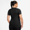 NIKE One Dri-FIT Slim-Fit kurzarm Trainingsshirt Damen 011 - black/white XS