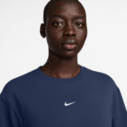 NIKE One Relaxed kurzarm Trainingsshirt Damen 411 - midnight navy/white M