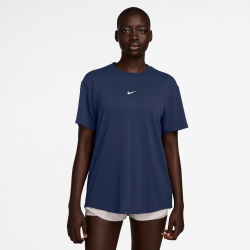 NIKE One Relaxed kurzarm Trainingsshirt Damen 411 - midnight navy/white L