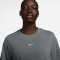 NIKE One Relaxed kurzarm Trainingsshirt Damen 085 - smoke grey/htr/white L