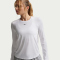 NIKE One Classic Dri-FIT langarm Fitness-Trainingsshirt Damen 102 - white/black XL