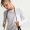 NIKE One Classic Dri-FIT langarm Fitness-Trainingsshirt Damen 102 - white/black XL