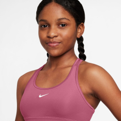 NIKE Swoosh Dri-FIT Sport-BH Mädchen 641 - peony/white M (137-146 cm)