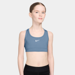 NIKE Swoosh Dri-FIT Sport-BH Mädchen 486 - work blue/white M (137-146 cm)