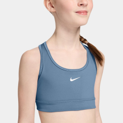 NIKE Swoosh Dri-FIT Sport-BH Mädchen 486 - work blue/white M (137-146 cm)