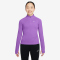 NIKE Dri-FIT 1/2-Zip langarm Trainingsshirt Mädchen 522 - bright violet/white S (128-137 cm)