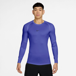 NIKE Pro Dri-FIT Tight langarm Funktionsshirt Herren 510 - persian violet/black XL