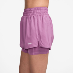 NIKE One Dri-FIT High-Waist 3" 2in1 Shorts Damen 503 - lt magenta/white L