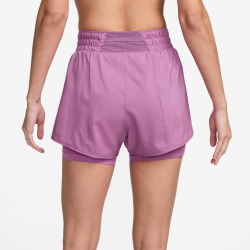 NIKE One Dri-FIT High-Waist 3" 2in1 Shorts Damen 503 - lt magenta/white L