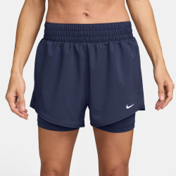 NIKE One Dri-FIT High-Waist 3" 2in1 Shorts Damen 411 - midnight navy/white S