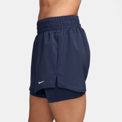 NIKE One Dri-FIT High-Waist 3" 2in1 Shorts Damen 411 - midnight navy/white S