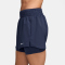 NIKE One Dri-FIT High-Waist 3" 2in1 Shorts Damen 411 - midnight navy/white L