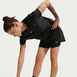 NIKE One Dri-FIT High-Waist 3" 2in1 Shorts Damen 011 - black/white L