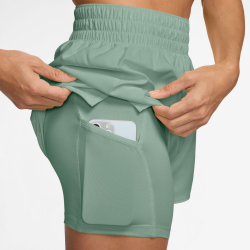 NIKE One Dri-FIT High-Waist 3" 2in1 Shorts Damen 007 - steam/white L
