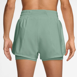 NIKE One Dri-FIT High-Waist 3" 2in1 Shorts Damen 007 - steam/white L