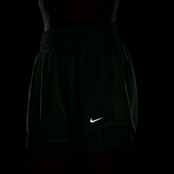 NIKE One Dri-FIT High-Waist 3" 2in1 Shorts Damen 007 - steam/white L