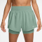 NIKE One Dri-FIT High-Waist 3" 2in1 Shorts Damen 007 - steam/white L