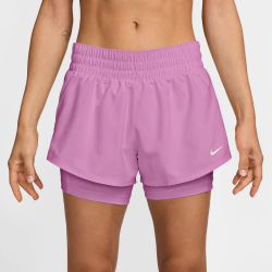 NIKE One Dri-FIT Mid-Rise 3" 2in1 Shorts Damen 503 - lt magenta/white L