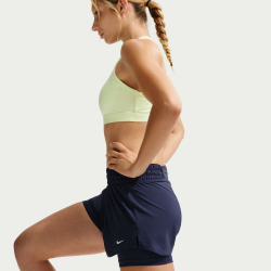NIKE One Dri-FIT Mid-Rise 3" 2in1 Shorts Damen 411 - midnight navy/white L