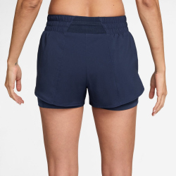 NIKE One Dri-FIT Mid-Rise 3" 2in1 Shorts Damen 411 - midnight navy/white L