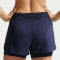 NIKE One Dri-FIT Mid-Rise 3" 2in1 Shorts Damen 411 - midnight navy/white L