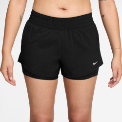 NIKE One Dri-FIT Mid-Rise 3" 2in1 Shorts Damen 013 - black/white L