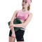 NIKE Pro Dri-FIT 3" Tights Mädchen 018 - black/med soft pink/white S (128-137 cm)