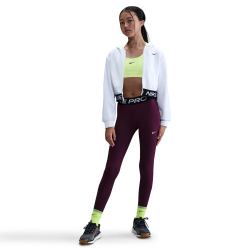 NIKE Pro Leggings Mädchen 610 - bordeaux/black/white L (146-156 cm)