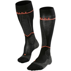 FALKE SK Energizing Wool Skisocken Damen black/neon red...