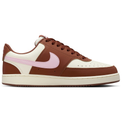 NIKE Court Vision Low Premium Sneaker Damen 004 - soft pearl/pink foam-fauna brown 36.5