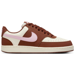 NIKE Court Vision Low Premium Sneaker Damen 004 - soft pearl/pink foam-fauna brown 36.5
