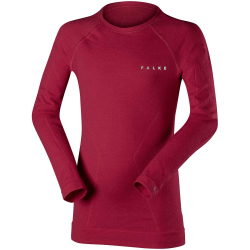 FALKE Wool-Tech Shirt langarm Kinder red/plum 110/116