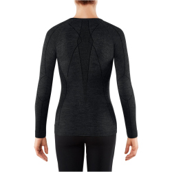 FALKE Langarmshirt Wool-Tech Damen black XS