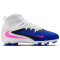 NIKE Jr. Phantom 6 Club FG/MG Fußballschuhe Kinder 446 - racer blue/pink blast-white 36.5