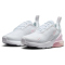 NIKE Air Max 270 Sneaker Kinder 122 - white/pink foam-lt smoke grey 35