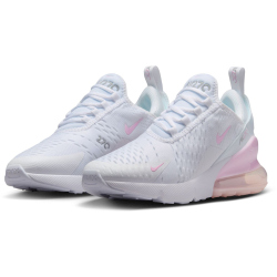NIKE Air Max 270 Sneaker Jungen 122 - white/pink foam -lt smoke grey 36