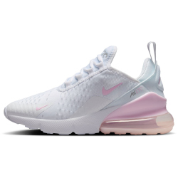 NIKE Air Max 270 Sneaker Jungen 122 - white/pink foam -lt smoke grey 36