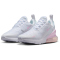 NIKE Air Max 270 Sneaker Jungen 122 - white/pink foam -lt smoke grey 36