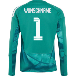 adidas DFB Deutschland langarm Heim Torwarttrikot 2026 Kinder inkl. Wunschname und -Nummer