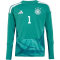 adidas DFB Deutschland langarm Heim Torwarttrikot 2026 Kinder inkl. Wunschname und -Nummer JZ4576 - active green 128