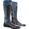 X-SOCKS Ski Rider Silver Socken 4.0 stone grey melange/turquoise 35-38