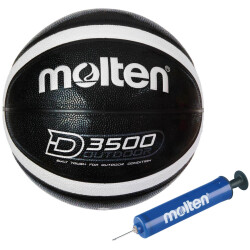 molten Basketball B7D3500 schwarz 7 inkl. Ballpumpe