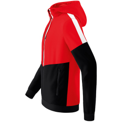 erima Squad Pr&auml;sentationsjacke mit Kapuze red/black/white S